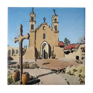 Mexikansk panel,Gammal spansk Uppdrag Kakelplatta