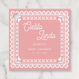Mexikansk papel Picado Cielito Lindo Baby Shower Gåvor Etiketter