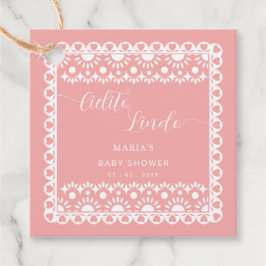 Mexikansk papel Picado Cielito Lindo Baby Shower Gåvor Etiketter