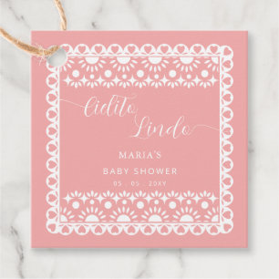 Mexikansk papel Picado Cielito Lindo Baby Shower Gåvor Etiketter