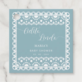 Mexikansk papel Picado Cielito Lindo Baby Shower Gåvor Etiketter