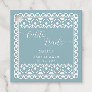 Mexikansk papel Picado Cielito Lindo Baby Shower Gåvor Etiketter