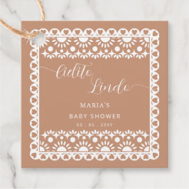 Mexikansk papel Picado Cielito Lindo Baby Shower Gåvor Etiketter