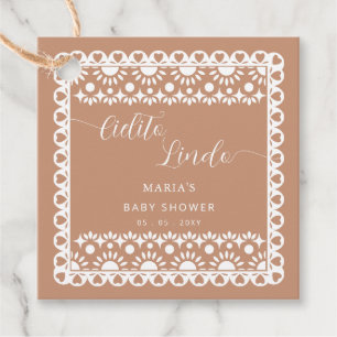 Mexikansk papel Picado Cielito Lindo Baby Shower Gåvor Etiketter