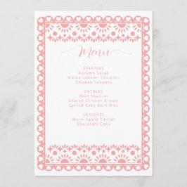 Mexikansk papel Picado Cielito Lindo Baby Shower Meny