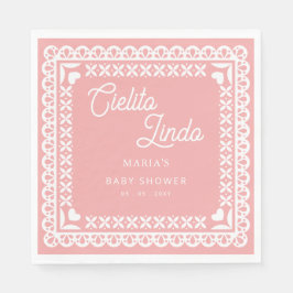 Mexikansk papel Picado Cielito Lindo Baby Shower Pappersservett