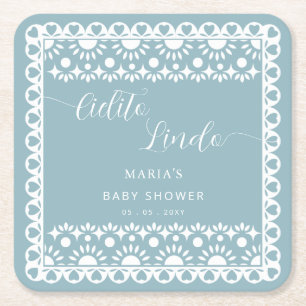 Mexikansk papel Picado Cielito Lindo Baby Shower Underlägg Papper Kvadrat