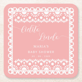 Mexikansk papel Picado Cielito Lindo Baby Shower Underlägg Papper Kvadrat