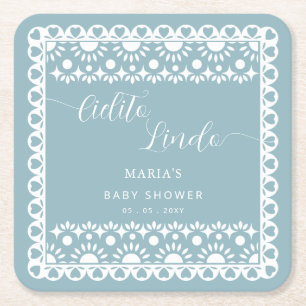 Mexikansk papel Picado Cielito Lindo Baby Shower Underlägg Papper Kvadrat