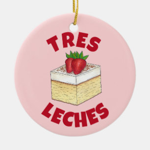 Mexikansk pastel de Tres Lords Cake Baking Dessert Julgransprydnad Keramik