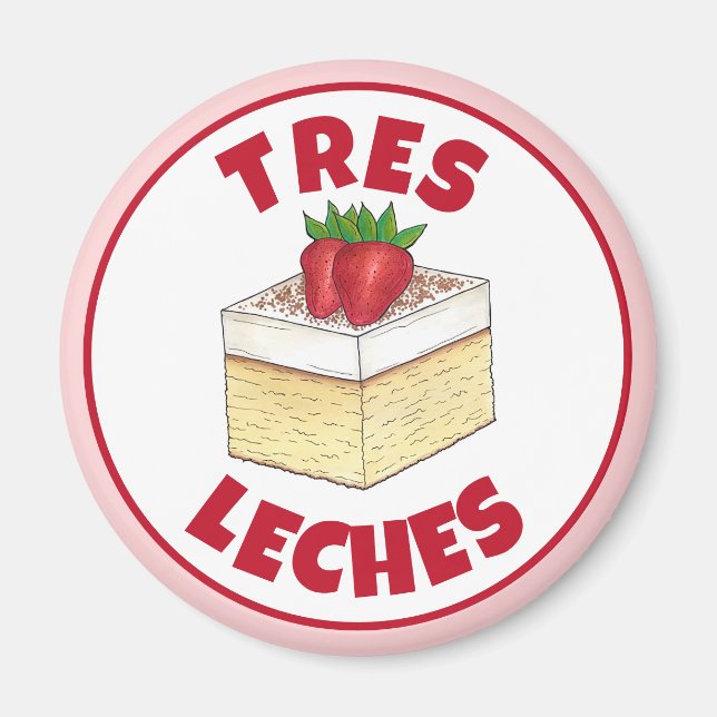 Mexikansk pastel de Tres Lords Cake Baking Dessert Magnet (Framsidan)