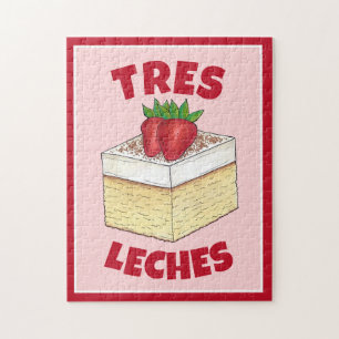 Mexikansk pastel de Tres Lords Cake Baking Dessert Pussel