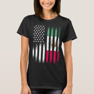 Mexikansk patriot Grown Land USA flagga S T Shirt