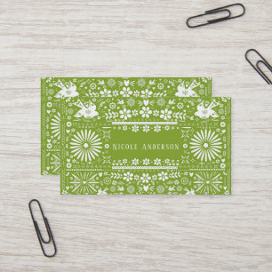 Mexikansk Picado Lime Avokado Grön Skär Papper Pap Visitkort