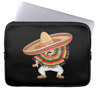 Mexikansk pojke Dabbing Poncho Cinco de Mayo Laptop Fodral