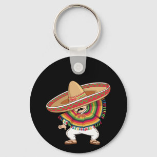 Mexikansk pojke Dabbing Poncho Cinco de Mayo Nyckelring
