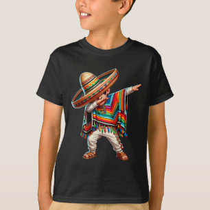 Mexikansk pojke Dabbing Poncho Cinco De Mayo T Shirt