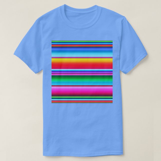 Mexikansk Poncho-bakgrund, sjölös mönster T Shirt (Design framsida)