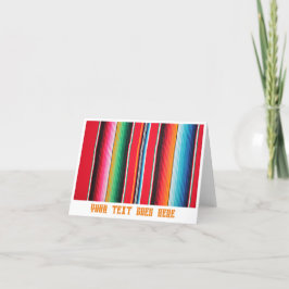 Mexikansk Poncho Serape Card-mall - Anpassningsbar Helgkort