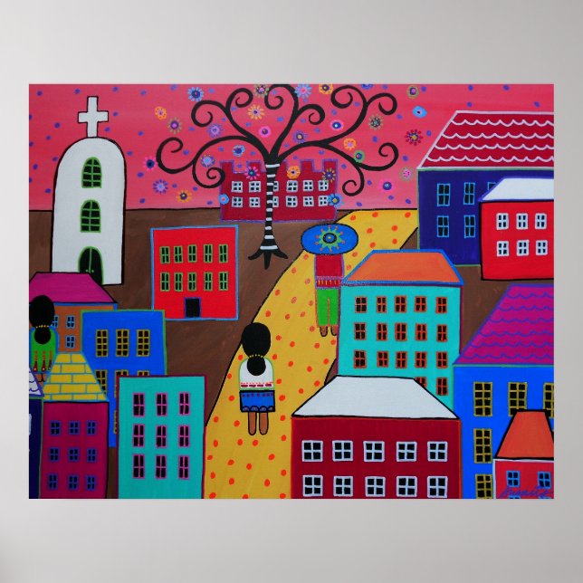 MEXIKANSK PUEBLO III-SMÄRTA FÖR PRISARTER POSTER (Framsidan)