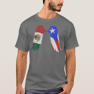 Mexikansk puerto Rican Mexikanska Vinge Flaggor T Shirt
