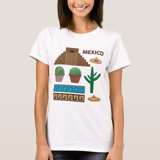 mexikansk pyramid t-shirt (Framsida)