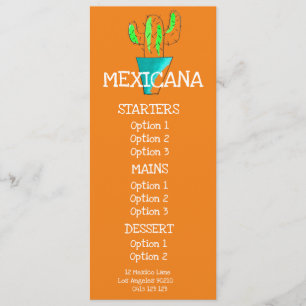 Mexikansk restaurang mat middagsmeny meny