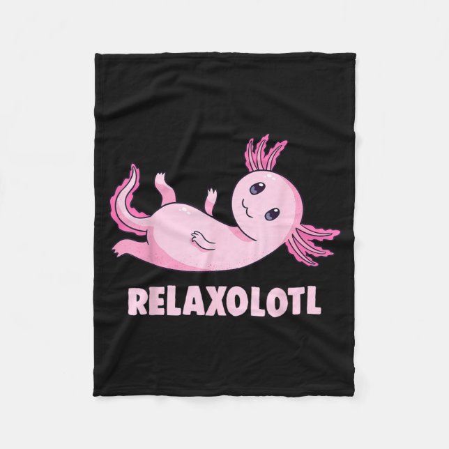 Mexikansk Salamander Axolotl Fleecefilt (Framsidan)