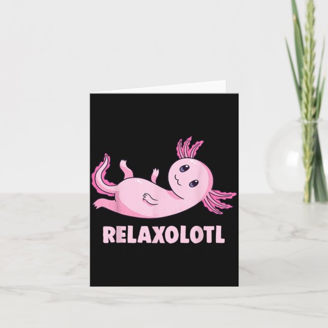 Mexikansk Salamander Axolotl Kort (Framsida)