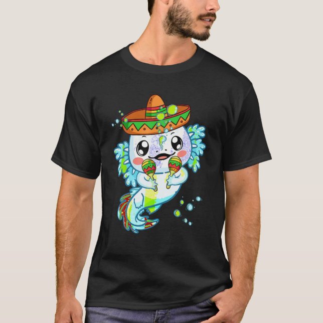 Mexikansk salamander Funny Axolotl Mexico Women Ma T Shirt (Framsida)