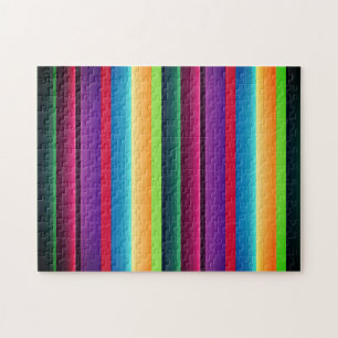 Mexikansk serape Grönt Red Lila Blue Maize Rosa Pussel