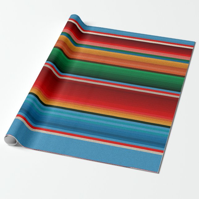 Mexikansk serape presentpapper (Utrullad)
