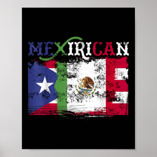 Mexikansk shirt, Puerto Rico Flagga Tee, Cinco De Poster