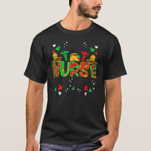 Mexikansk Sjuksköterska Taco Stetoskop Cinco De Ma T Shirt