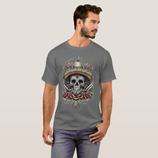 Mexikansk skal, Calaca, mexikansk kultur, Sombrero T Shirt