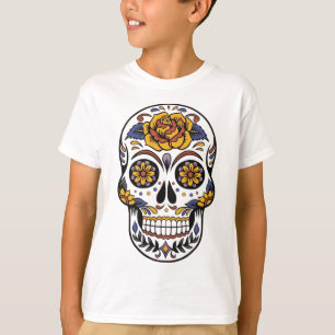 Mexikansk skalle day of the dead tee