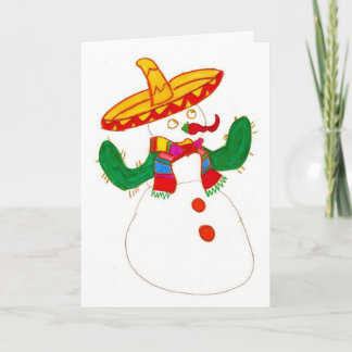 mexikansk snögubbe helgkort