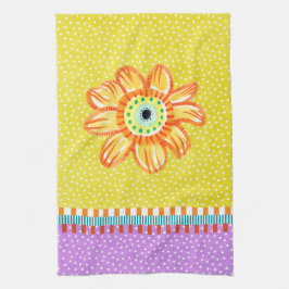 Mexikansk solrossolrosGult Lila Kitchen Towel Kökshandduk