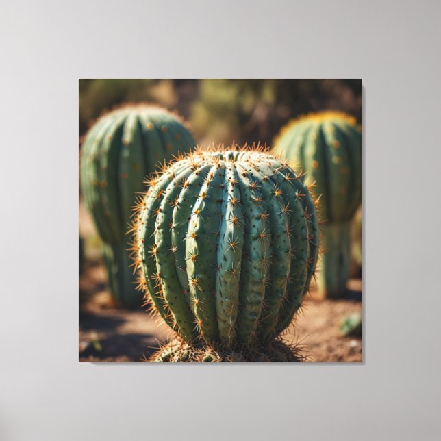 Mexikansk Stilkaktus Art Poster Canvastryck (Framsida)