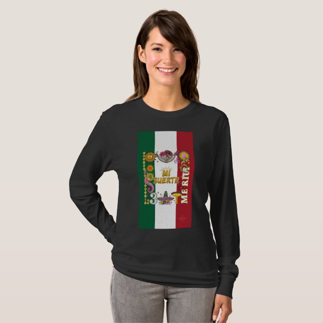 Mexikansk stolthet långärmad t-shirt  (Hel framsida)