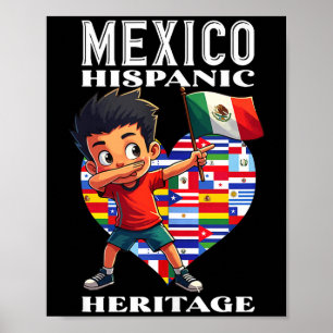 Mexikansk stolthetsflagga mexiko rötter arv hispan poster