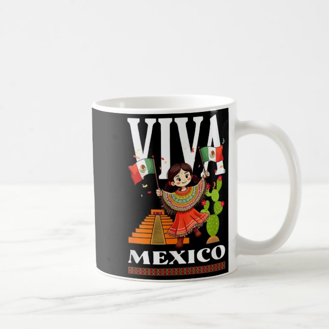 Mexikansk stolthetsflagga mexiko rötter arv mexiko kaffemugg (Höger)