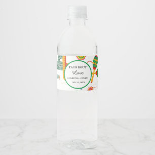 Mexikansk Taco Bout Kärlek-Möhippan Fiesta-finalen Vattenflaskor Etikett