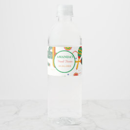 Mexikansk Taco Bout Kärlek-Möhippan Fiesta-finalen Vattenflaskor Etikett