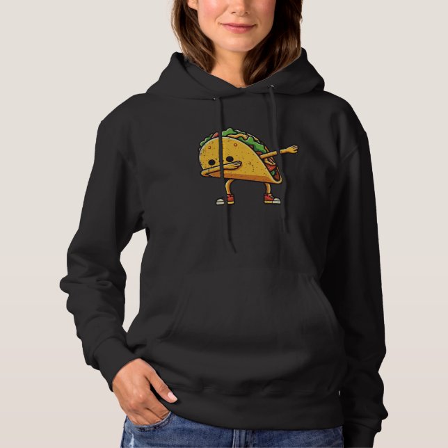 Mexikansk Taco Dab Cinco De Mayo Fiesta Mat Men Kv T Shirt (Framsida)
