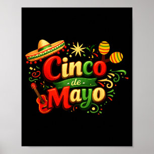 Mexikansk taco gitarr fiesta cinco de mayo poster
