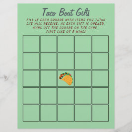 Mexikansk tako Baby Shower Bingo 🌮 Festive Game