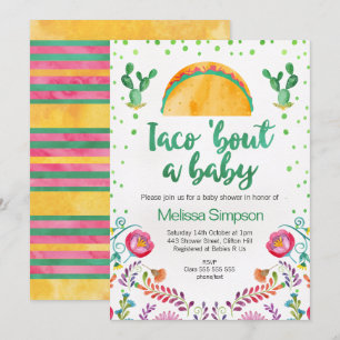 Mexikansk tako Bout A Baby Shower-inbjudan Inbjudningar