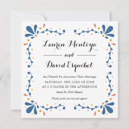 Mexikansk Talavera bröllopsannonsering Inbjudningar