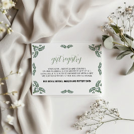 Mexikansk Talavera Grön Blommig Minimalistisk Bröl Tilläggskort
